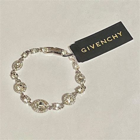 silver 1980s givenchy tennis bracelet|RARE GIVENCHY SILVER TENNIS BRACELET .